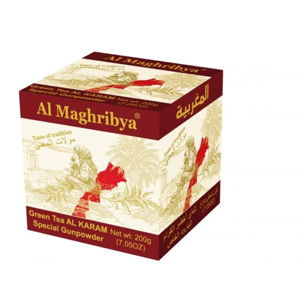 4..webp Al Maghribya Green Tea Gunpowder 50x200g Al Karam - Image 1